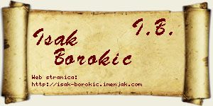 Isak Borokić vizit kartica